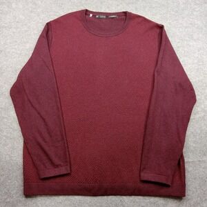 Under Armour Sweater Mens 2XL Red Crewneck Textured Knit Pullover 1317349